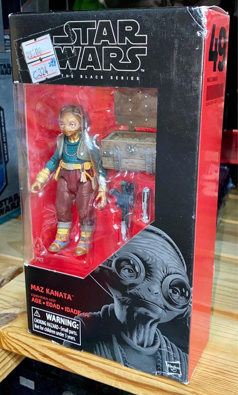 C324-298 HASBRO STAR WARS 星球大戰 THE BLACK SERIES FIGURE 49 MAZ KANATA 58751