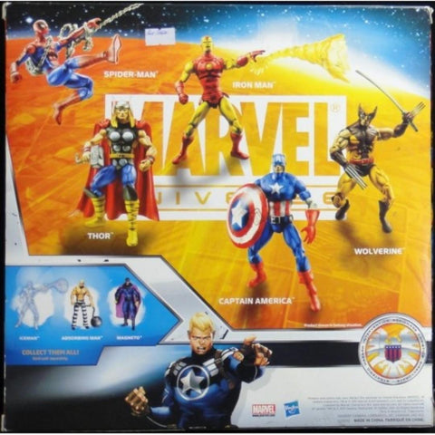 HASBRO 漫威宇宙 蜘蛛俠 鐵甲奇俠 雷神奇俠 美國隊長 狼人 MARVEL UNIVERSE ULTIMATE GIFT SET SPIDER-MAN IRON MAN THOR CAPTAIN AMERICA WOLVERINE 66225 (C926-233 存)