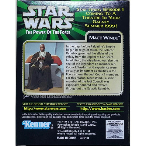 HASBRO 84138 星球大戰 魅使雲度 森姆積遜 KENNER COLLECTION STAR WARS POWER OF THE FORCE MACE WINDU SAMUEL L JACKSON (BUY-SPK)