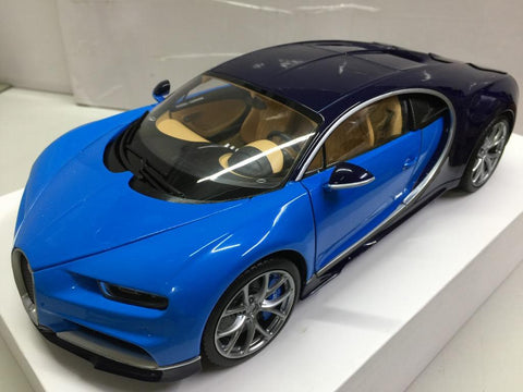 GT AUTOS 1/18 BUGATTI CHIRON 2016 DARK BLUE / BLUE (11010MB) (70563) (PA0)