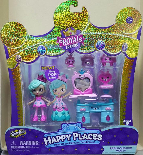 MOOSE 57593 皇室時尚 驚喜收集套裝 神話般的狐狸梳妝台 SHOPKINS ROYAL TRENDS HAPPY PLACES FABULOUS FOX VANITY SET (EPC-2207C-32) 存