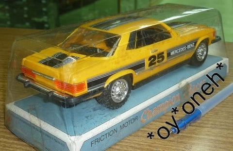 60年代香港製造 MADE IN HONG KONG FRICTION MOTOR CHAMPION RACER 907 1/24 MERCEDES BENZ 450 SLC FRICTION POWERED CAR