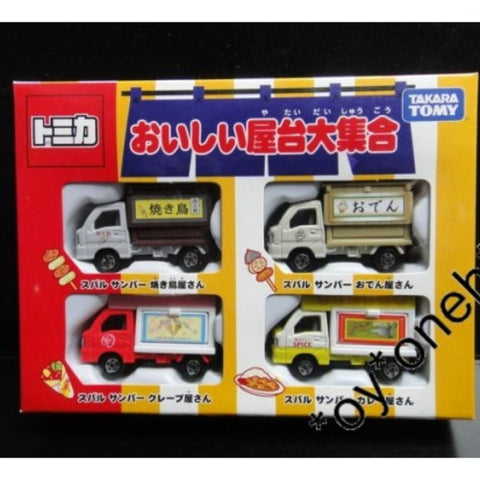 TAKARA TOMY 78583 特佳麗多美 多美卡 美味屋台大集合 料理 TOMICA DELICIOUS FOOD STALL SUBARU 4-PACK SET (PIU-35 倉)