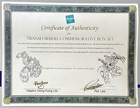 HASBRO TRANSFORMERS COMMEMORATIVE BOX SET 2008 10TH ANI-COM & GAMES HONG KONG ACGHK  C253-640