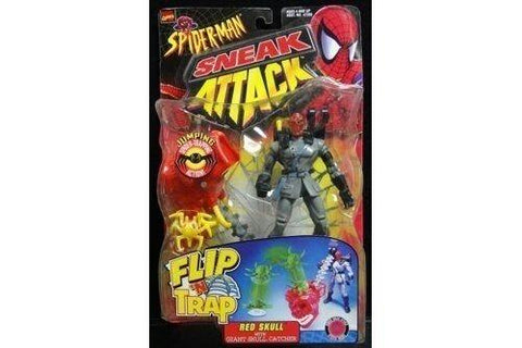 TOY BIZ 47283 漫威 蜘蛛俠 紅骷髏 MARVEL SPIDER-MAN SNEAK ATTACK FLIP 'N TRAP RED SKULL WITH GIANT SKULL CATCHER (BUY-SPK)