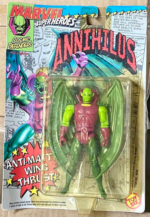 TOY BIZ 48401 MARVEL SUPER HEROES COSMIC DEFENDERS ANTI-MATTER WING THRUST ANNIHILUS FIGURE (BUY-SPK L 1221）