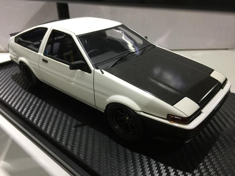IGNITION MODEL 1/18 TOYOTA SPRINTER TRUENO AE86 3 DOOR GTV WHITE (88056) (P15M-121)