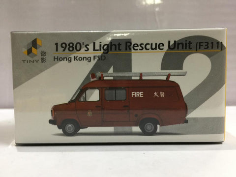 TOYEAST TINY CITY 42 DIE-CAST MODEL CAR 1980's LIGHT RESCUE UNIT HONG KONG FSD F311 ATC64877 00059 (C1120-19)
