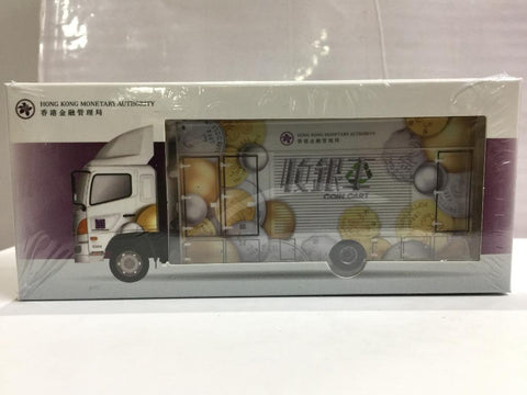 TOYEAST TINY CITY DIE-CAST MODEL CAR HINO 500 HONG KONG MONETARY AUTHORITY COIN CART ATC64835 10306 (C1120-33)