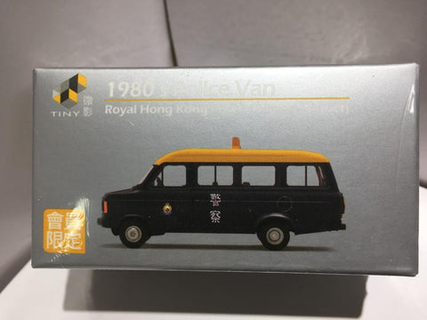 TOYEAST TINY CITY DIE-CAST MODEL CAR 1980's POLICE VAN ROYAL HONG KONG POLICE AIRPORT DISTRICT ATC65115 00214 (C1120-59)