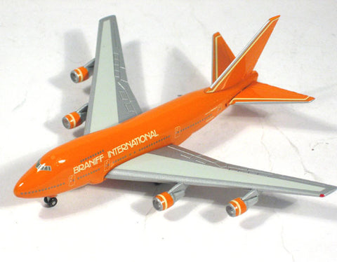 HERPA WINGS 1/500 BRANIFF INTERNATIONAL "BABY ORANGE" BOEING 747SP N604BN (511605)