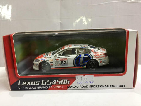 XCO MODELS 1/43 LEXUS GS450h 57th MACAU GRAND PRIX 2010 #83 (C1123-16-30N)